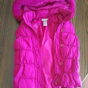 NWOT Hot pink puffer vest